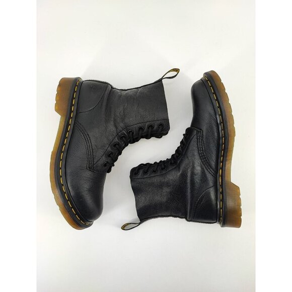 Dr. Martens 1460 Women's Pascal Black Leather Boots Size 7 US - Picture 5 of 8